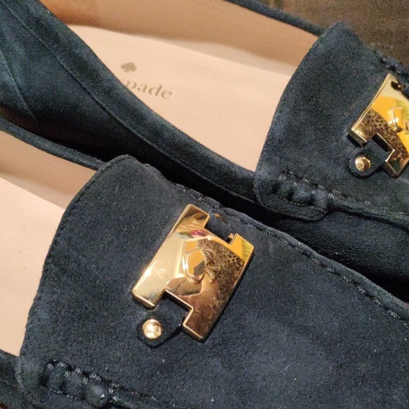 Kate Spade suede loafers with gold accent. Worn a hand full of times only - Picture 3 of 3